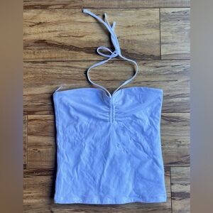 Aritzia TNA Chill Halter top in white